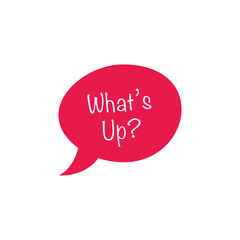 What's up chat bubble flat vector icon isolated on a white background.
