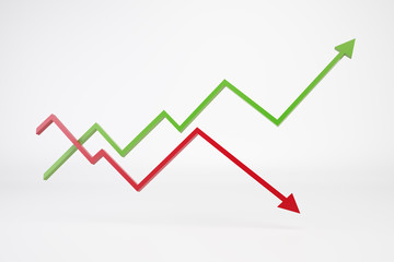 Green and red arrows.