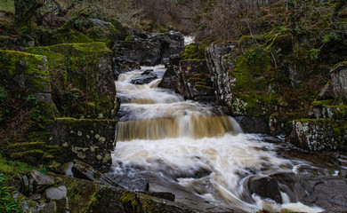 Bracklin falls, callander, highlands, scotland.