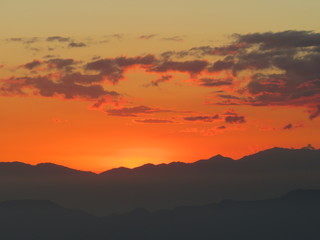 sunset in the mountains