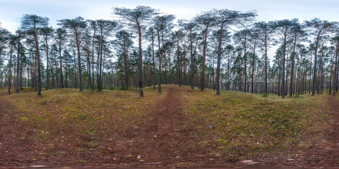 full spherical hdri panorama 360 degrees angle view on pedestrian footpath and bicycle lane path in...