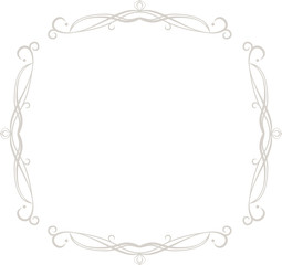 White Square antique pattern frame