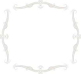 White Square antique pattern frame