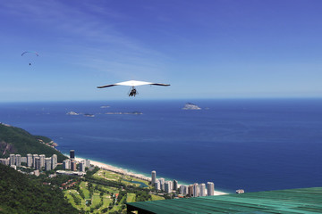 Hang-glide flight in Pedra Bonita, Rio de Janeiro