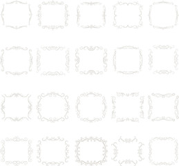 White Square antique pattern frame set