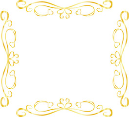 Gold Square antique pattern frame