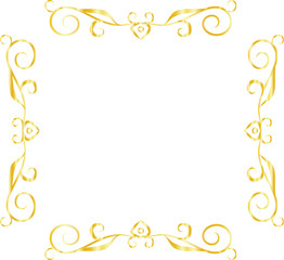 Gold Square antique pattern frame