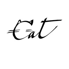 Cat logo.  for postcard, banner, poster, logo, packaging, sticker. vector