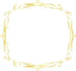 Gold Square antique pattern frame