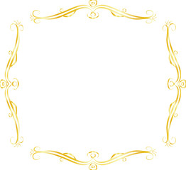 Gold Square antique pattern frame