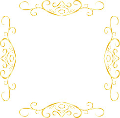 Gold Square antique pattern frame