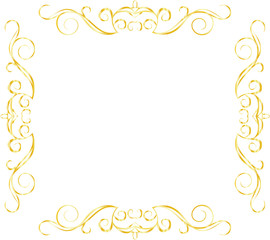 Gold Square antique pattern frame