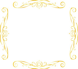 Gold Square antique pattern frame