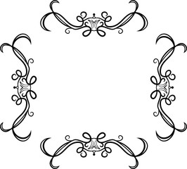 Square antique pattern frame