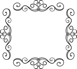Square antique pattern frame