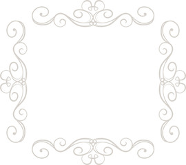 White Square antique pattern frame