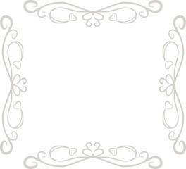 White Square antique pattern frame