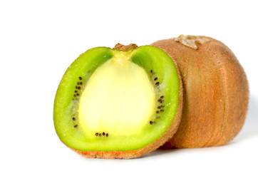 Kiwi on white background, green fruit ,photo