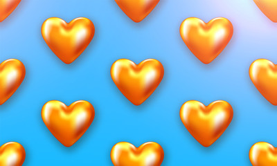 Valentine card. Romantic day background love poster to promotion. Sale banner with hearts and gifts. Special offer to romantic day.