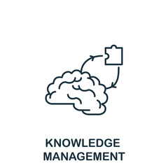 Knowledge Management icon from reputation management collection. Simple line element Knowledge Management symbol for templates, web design and infographics