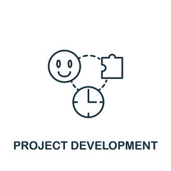Project Development icon from reputation management collection. Simple line element Project Development symbol for templates, web design and infographics