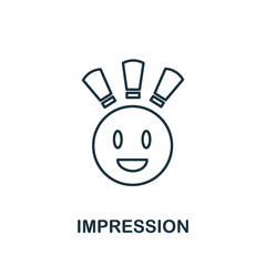 Impression icon from reputation management collection. Simple line element Impression symbol for templates, web design and infographics