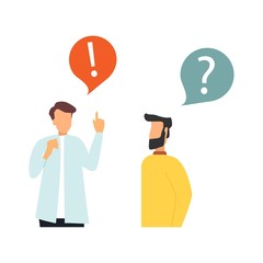 Vector illustrator, two people angry at each other