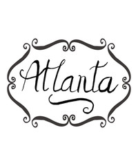 Atlanta handlettered calligraphy
