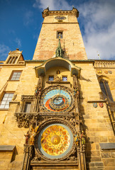 Astronomical Clock or Orloj in the Old Town of Prague, Czech Republic