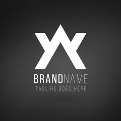 Obraz premium AV VA A V initial based letter icon triangle geometric logo. Technology business identity concept. Creative corporate template. Stock Vector illustration isolated on white background.