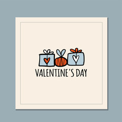 Valentine's day greeting card design. Love and Wedding Gifts