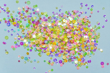 colorful confetti on the color background