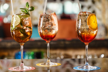 cocktails in the bar