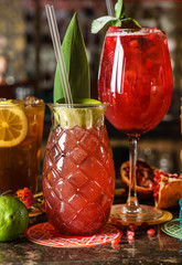 cocktails in the bar