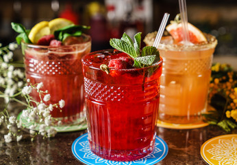 cocktails in the bar