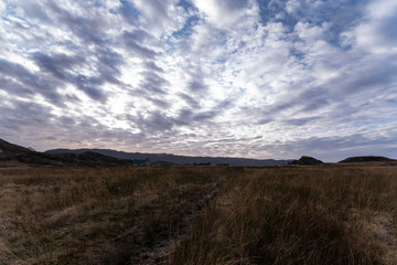clouds over mountains