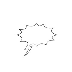 Cartoon shouting speech bubble symbol. Speech message icon vector.