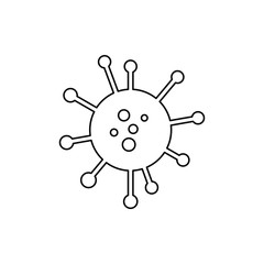 Obraz premium germ icon black vector sign