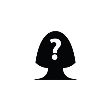 person with question mark. female icon. Human face with question mark. Vector icon for website design, app. 