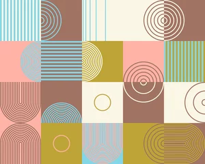 Acrylic prints 1950s Mid-Century Abstract Vector Pattern Design