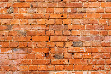 Obraz premium Abstract brick wall pattern background and backdrop, Blank copy space. brick wall wide panorama of masonry.