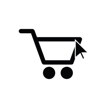 shopping cart icon. line style