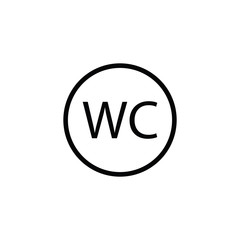 wc icon. Toilet and restroom icon