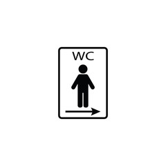 wc icon. Toilet and restroom icon. Man icon