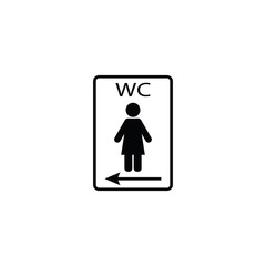 wc icon. Toilet and restroom icon.  woman icon