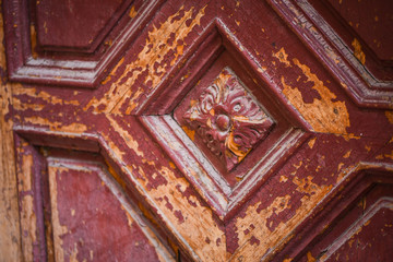 close up view of the historical doors within the streets of Prague