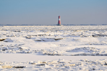 Leuchtturm im Winter