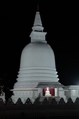 Temple of the white Dagoba in Sri Lanka
