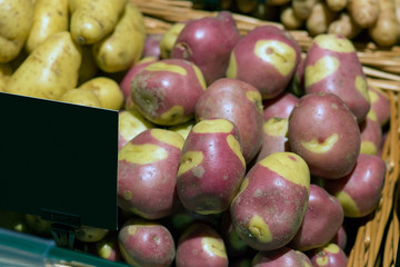 Apache potatoes, sale in a grocery supermarket