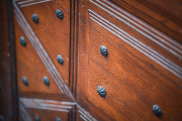 close up view of the historical doors within the streets of Prague